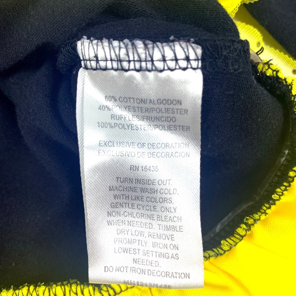 Disney Minnie Mouse Dont Bee Scared 2 pc Outfit Girls 2T Black Yellow Halloween - Picture 8 of 16